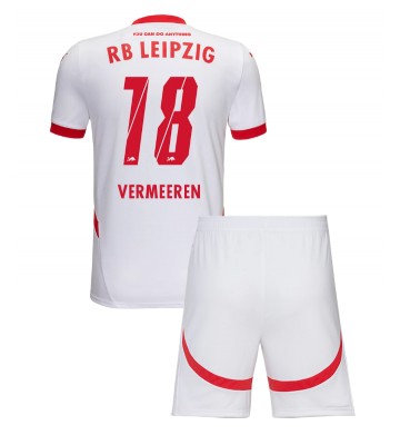 RB Leipzig Arthur Vermeeren #18 Domácí dres komplet pro Děti 2024-25 Krátkým Rukávem (+ Krátké kalhoty)